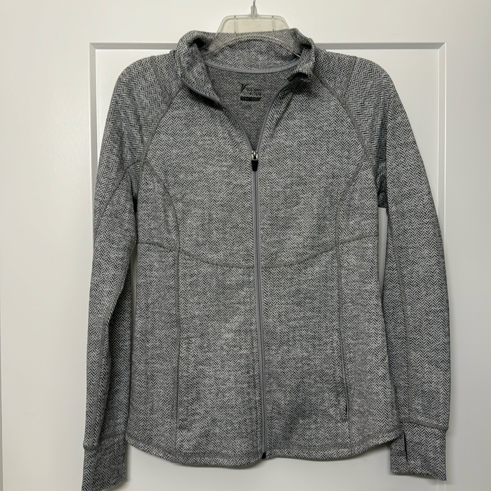 Herringbone old navy athletic zip up jacket